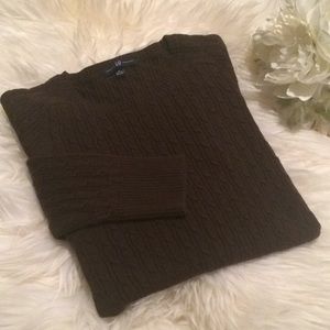 NEW Gap Cable Knit Sweater Brown XS